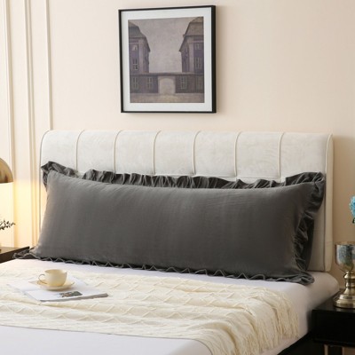 Velvet Ruffle Pillowcases – Luxurious Soft Velvet Pillow Covers with Elegant Fringe, Pocket Closure, Queen/King/Body Options