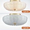 Claxy Modern 3-Light Ceiling Light Brass with 12 Inch Fine Sand Glass - 3 of 4