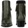 BLISSFUL STEP Women's Classic Low Heeled Pointy Toe Short Ankle Booties - 2 of 3