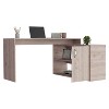 Vynxaria Dallas L-Shaped Home Office Desk with Shelves & Cabinet - Stylish & Functional - 4 of 4