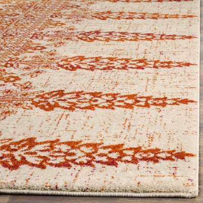 Evoke EVK521 Power Loomed Indoor Area Rug - Ivory/Gold - 5'1"x7'6" - Safavieh