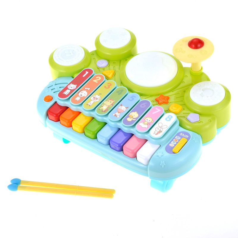 Insten 3 in 1 Xylophone, Piano Keyboard and Drum Set, Musical Instruments & Learning Toys for Kids, Baby & Toddlers, 3 of 7