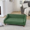 Gulches Elevated Dog Sofa Bed,Pet sofa with modern irregular armrest design,Comfortable soft dog sofa-Green - 3 of 4