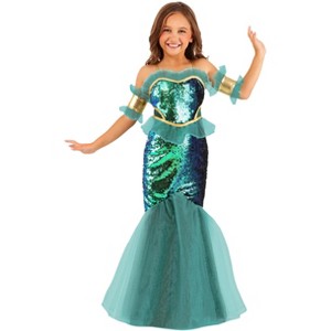 HalloweenCostumes.com Sea Siren Girl's Costume - 1 of 3