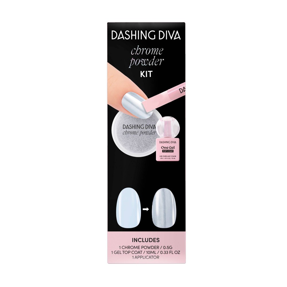 Dashing Diva Chrome Powder Kit - Silver Chrome - 3ct -  92173403
