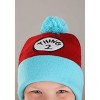 HalloweenCostumes.com    Dr. Seuss Thing 2 Pom Beanie, Blue/Red - 2 of 4
