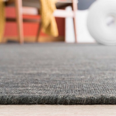 Handwoven Charcoal Grey Nomadic Kilim Rug - 3x5 Feet