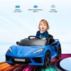 Ride on Sports Car 12V Battery Powered Car for Kids Licensed Corvette Toddles Electric Car Toy with Remote Control - 2 of 4