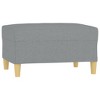 vidaXL Footstool Light Gray 27.6 in.x21.7 in.x16.1 in. Fabric - 2 of 4