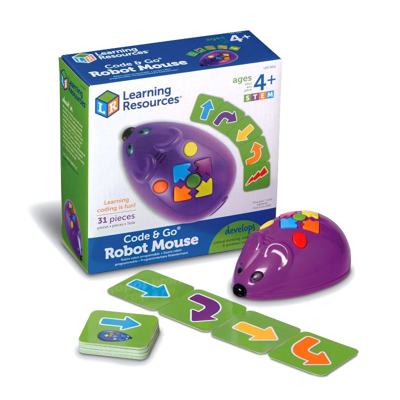 Learning Resources Code & Go Programmable Robot Mouse - 31 Pieces, Ages 4+ Coding for Kids, 1 of 6