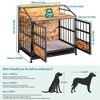 Racxily Multi-function Furniture Style Dog Crates with Storage, Dogs Crate Furniture Large Wooden Dog Kennel w/ Double Doors - 2 of 4