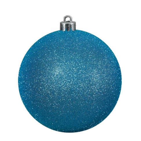 Vickerman 2 4 Turquoise Glitter Ball Ornament 24 Per Bag Target