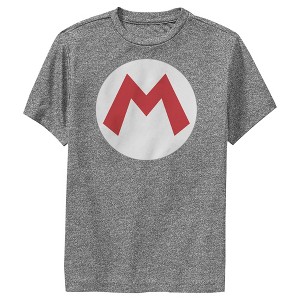 Boy's Nintendo Mario Circle Icon Performance Tee - 1 of 3