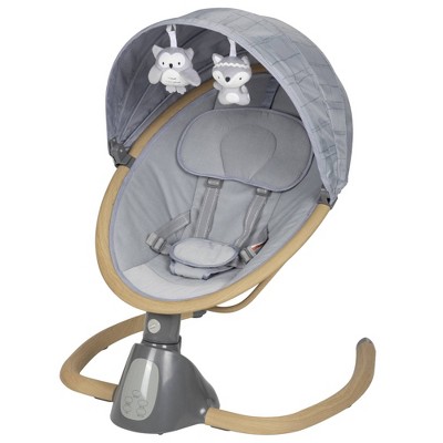 Baby Swing Chair for Infants, Baby Rocker with Dinner Plate, 5 Swing  Speeds, Adapter Battery Operated, Indoor Outdoor, Grey