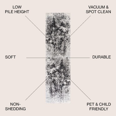 Dune Cream and Gray Abstract Runner Rug