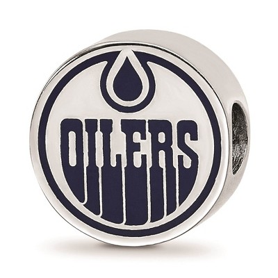 Black Bow Jewelry Sterling Silver Edmonton Oilers NHL Bead Charm