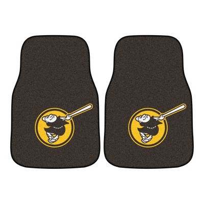 MLB San Diego Padres Friar Carpet Car Mat Set - 2pc