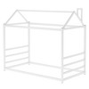 Twin Size Metal Platform Bed House Shape with Roof and Chimney Design-ModernLuxe - 4 of 4
