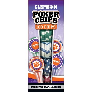 MasterPieces Casino Style 100 Piece Poker Chip Set - NCAA Clemson Tigers - 1 of 4
