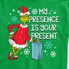 Men's - Dr. Seuss - The Grinch My Presence In Your Present Short Sleeve Graphic T-Shirt - 2 of 4