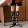 Anna-Kaci Women's 2-Piece Set Classic Argyle Knit Crew Socks with Soft Stretch Ribbed Cuffs - 2 of 4