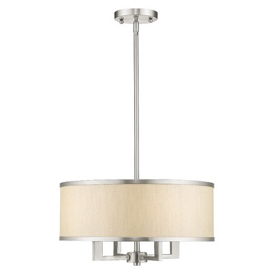 Sleek Park Ridge 18" Brushed Nickel 4-Light Chandelier