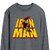 Men's - Marvel - Iron Man Stacked Name Oversized Long Sleeve Graphic T-Shirt - 2 of 4