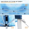 EAGLE PEAK Slant Leg Pop-up Canopy Tent Easy One Person Setup Instant Outdoor Beach Canopy Folding Portable Sports Shelter - 4 of 4