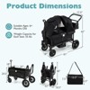 Infans Wagon Stroller for 2 Kids Push Pull Double Stroller with Adjustable Handle - 2 of 4