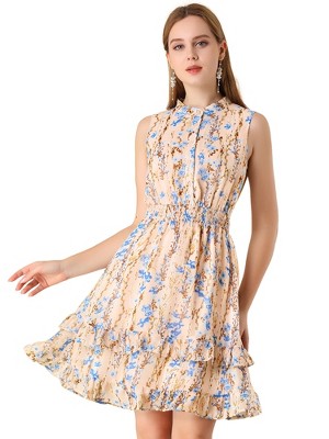 Square Neck Vintage Short Sleeve High Waist Elegant Dress, Green / Xs