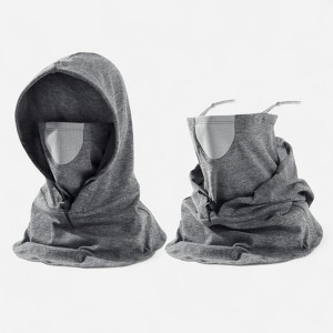 Anna-Kaci Unisex Lightweight Hooded Neck Gaiter with Adjustable Drawstring and Breathable Mesh Face Panel - 1 of 4