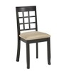 Set of 2 Kensington Lattice Back Dining Chairs Black - Inspire Q: Rubber Wood, Peat Upholstery, Foam-Filled Seats - 4 of 4
