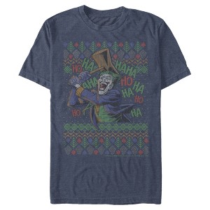 Men's Batman Ugly Christmas Joker Hammer T-Shirt - 1 of 3