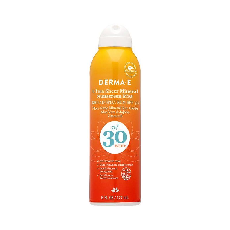 derma e Ultra Sheer Mineral Body Sunscreen Mist - SPF 30 - 6 fl oz, 1 of 9
