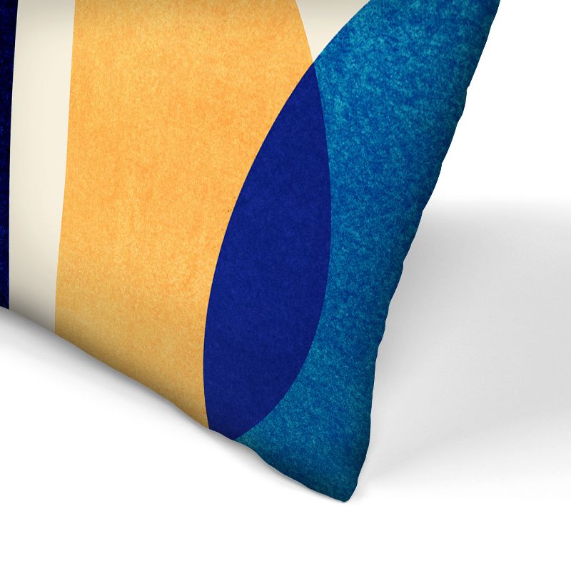 Gold Blue Geometric By Modern Tropical Throw Pillow - Americanflat Abstract, 3 of 6