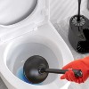 BRINJOY Black Toilet Plunger and Toilet Brush Set with Holder, 1 Set - 3 of 4