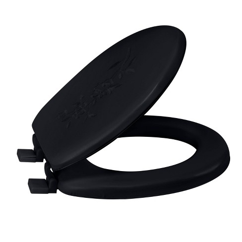 Black cushion toilet deals seat