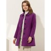 Allegra K Women's Collar Long Sleeve Single Breasted Winter Long Coat - 3 of 4