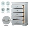 dressers with Five Spacious Drawers, Smooth Center Metal Glides, and French Back Dovetail Construction - 3 of 4