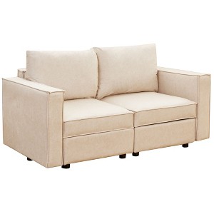 Ainfox LoveSeat Storage Sofa Beige - 1 of 4