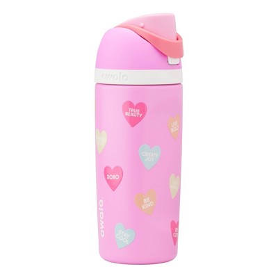 Image of Owala 16oz Kids' Valentine's Day Sweetie Stainless Steel FreeSip Water Bottle - Pink