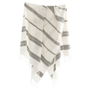 Slickblue Cotton Striped Throw Blanket, 38 x 72 Inch Lightweight Decorative Cover in Multiple Colors - 1 of 3