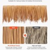 Angel Sar Artificial Thatch Roofing, 1.6x16.4 ft Mexican Style Tiki Hut Grass Skirt Roof, Waterproof PE Material for Outdoor Indoor Decor - 4 of 4