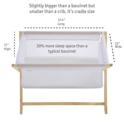 Beech and White Mesh Portable Sleeper for Babies