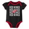 NHL Detroit Red Wings Infant Girls' 3pk Bodysuits - 3 of 4
