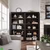 Space-Saving 5-Tier Bookcase - 67.4"H Woodgrain Display Storage Shelves, Modern Profile - 3 of 4