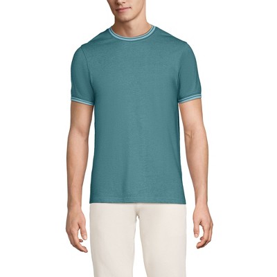 Lands' End Men's Short Sleeve Soft Pique Crew Tee