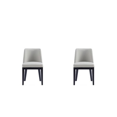 Set of 2 Gansevoort Modern Faux Leather Dining Chairs - Manhattan Comfort