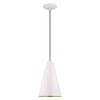 Livex Lighting Metal Shade 1 - Light Pendant in  Shiny White - 2 of 4