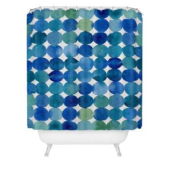 Angela Minca Dot Pattern Shower Curtain Blue - Deny Designs